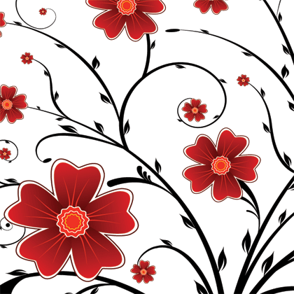 Red Flower Floral Background