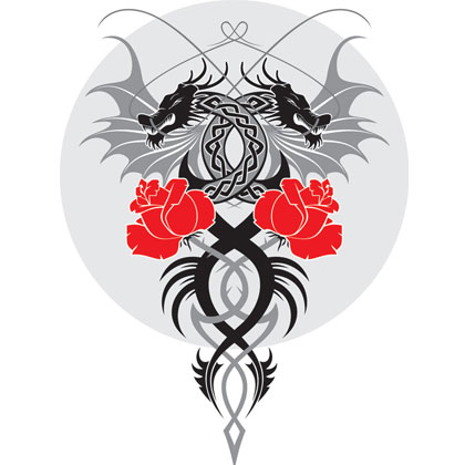 File Name Dragon and the Rose Vector File Type AI File Size 244 KB