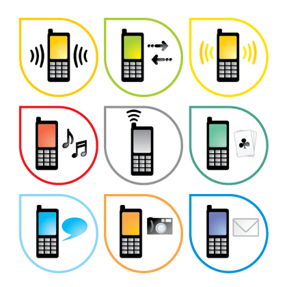 mobile icon. Mobile Phone Style Vector Icon