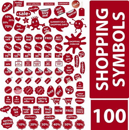 100 Free Vector Shopping Symbols