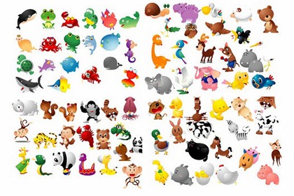 Free Vector Background Download on Free Cartoon Style Animal Vectors   Free Vector Graphics   All Free