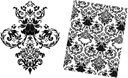free baroque floral vector