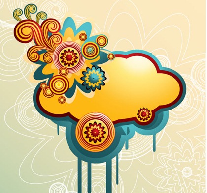 Free Colorful Cloud Vector Graphic