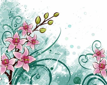 free flower backgrounds. Grunge Floral Background