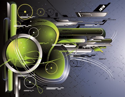 The Trend of Dynamic Science and Technology Theme Vector Graphic 1