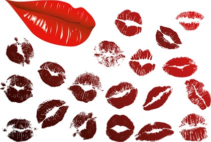 Lips lip print vector material Lips lip print vector material