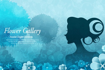 The background and the girls character exquisite pattern vector picture (1)