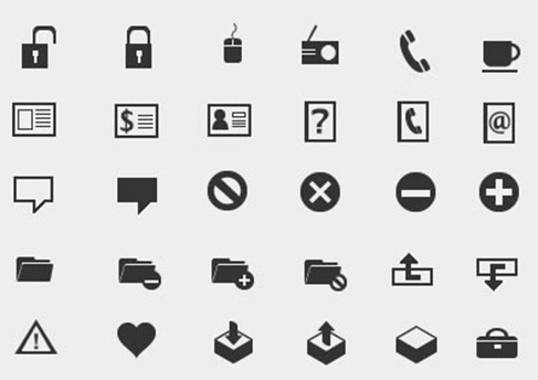 108 Free Mono and Simple  Icons Preview