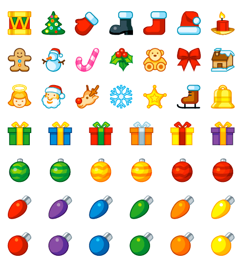Free Christmas Holiday Icons Preview