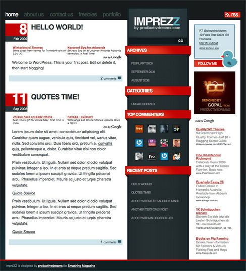Free WordPress Theme - Imprezz