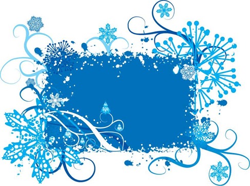 Blue Wallpaper on Blue Snowflake And Floral Background Vector Graphic   Free Vector