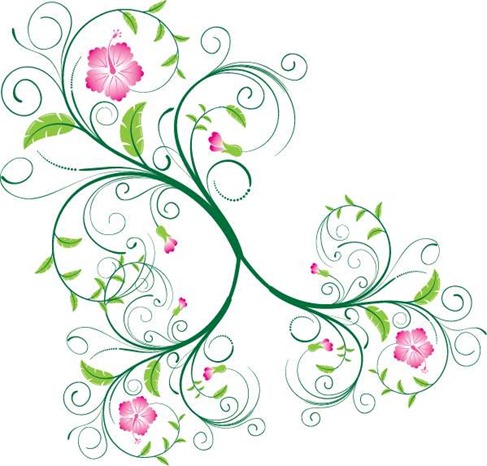 Free Swirl Floral Vector Preview