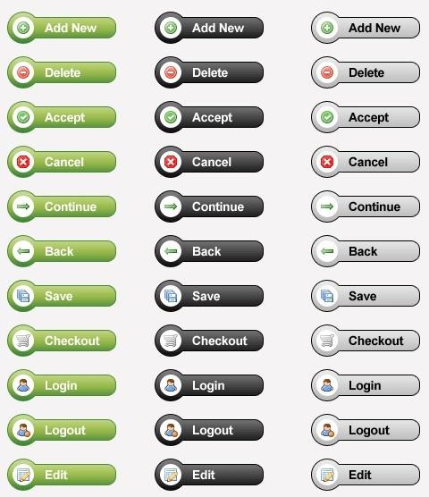 Free Web Application Button Pack Preview