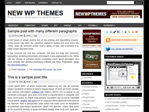 Free WordPress Theme - Groove Black Preview
