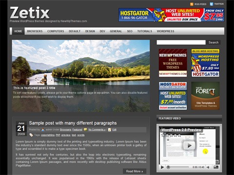 Free WordPress Theme - Zetix Preview