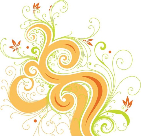 Floral Wallpaper on Swirl Flower Vector Graphic   Free Vector Graphics   All Free Web