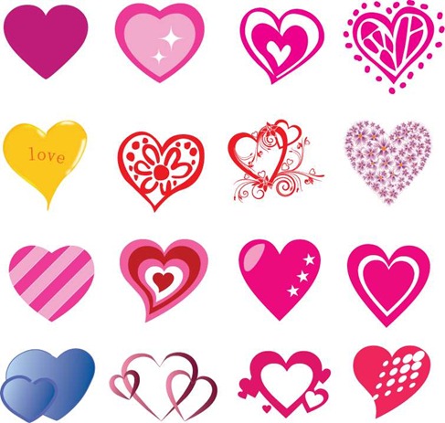 16 Free Heart-shaped Vectors Preview. Valentine's Day is coming, 