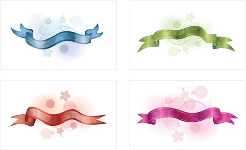 4 Free Vector Ribbons Preview
