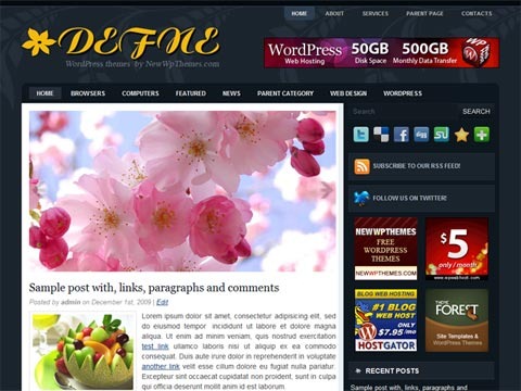 Free WordPress Theme - Defne Preview