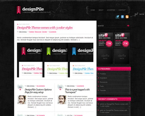 Free WordPress Theme - Designpile Preview