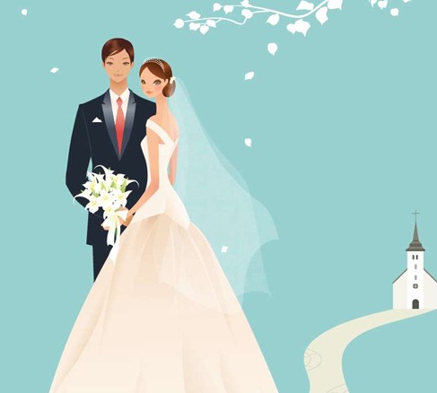 chinese wedding card vector