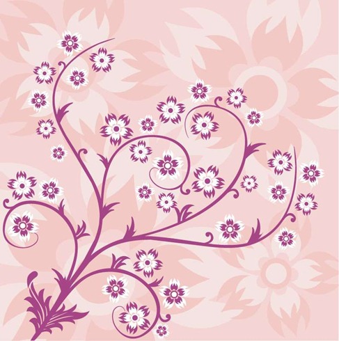 wallpaper vector flower. Abstract Floral Pink