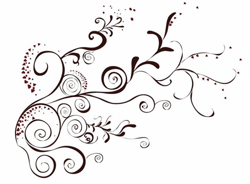 Vector floral design element,