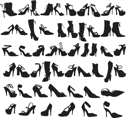 Logo Design  Fashion on Beauty Fashion Shoes Silhouettes Vector Graphic   Free Vector Graphics