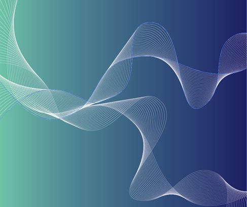 Free Abstract Curves With Blue Background Vector Illustration
