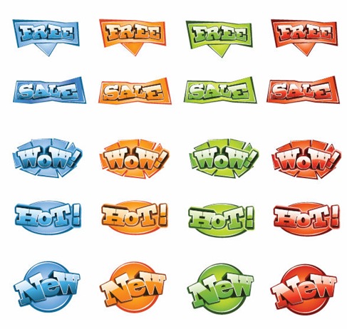 Set of Colorful Vector Sale