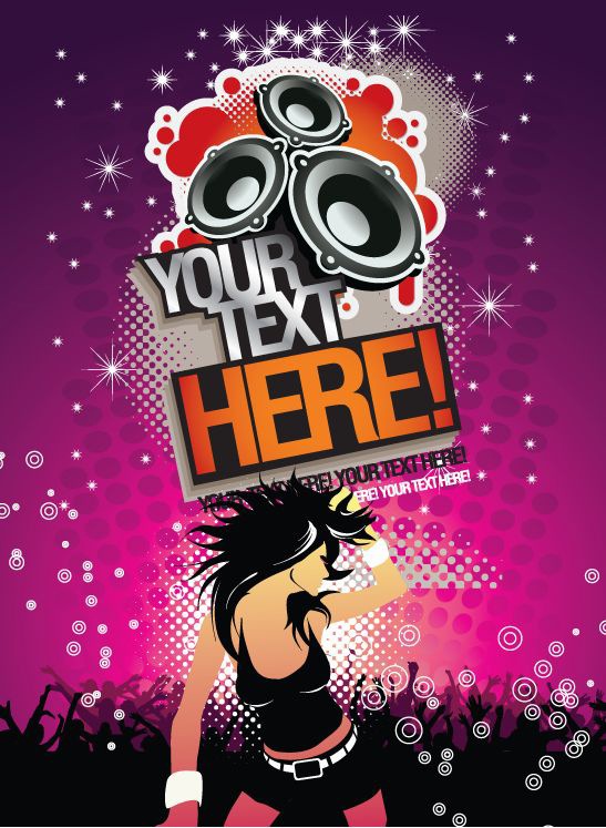 music background vector. Name: Music Background Party