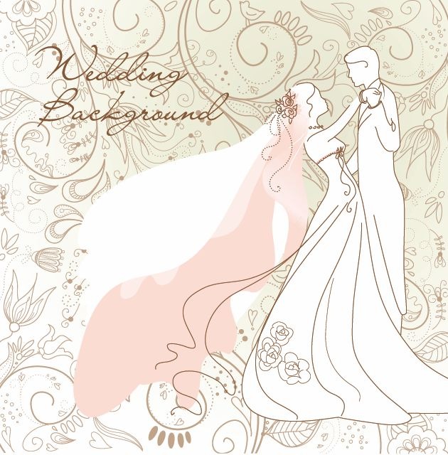 Here is a wedding background vector illustration includes a eps file