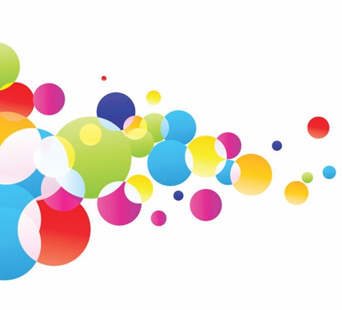 colorful glowing bubbles background vector illustration bubbles design