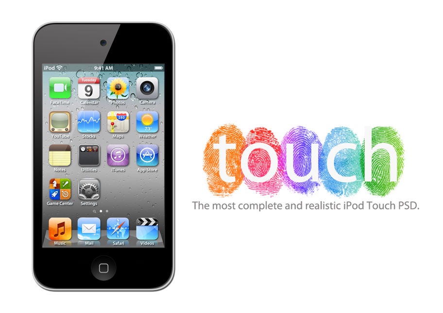 apple ipod touch 4gen. Name: Apple iPod Touch 4G PSD