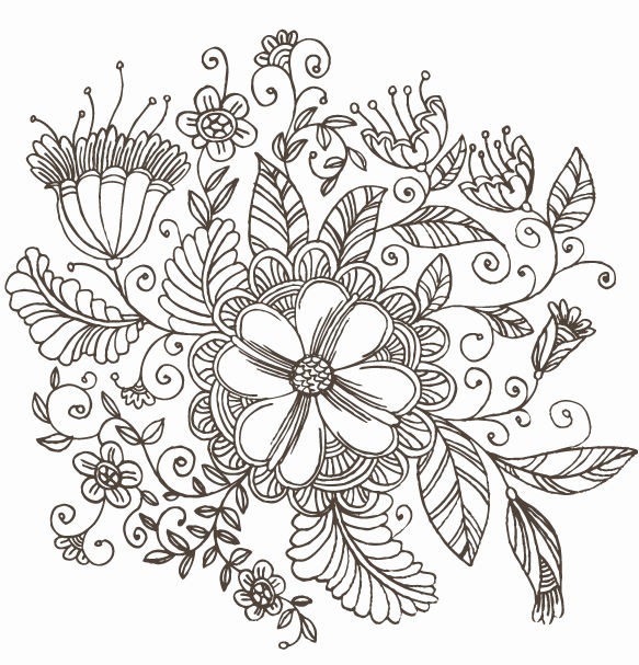 Flower Line Drawing