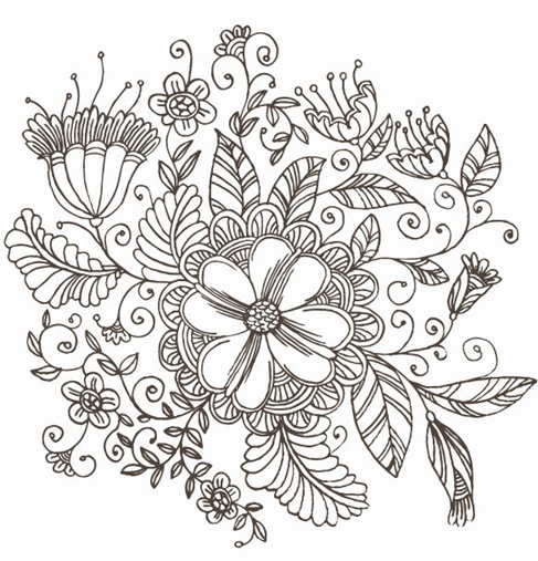 flower line clip art. Name: Line Drawing Swirl