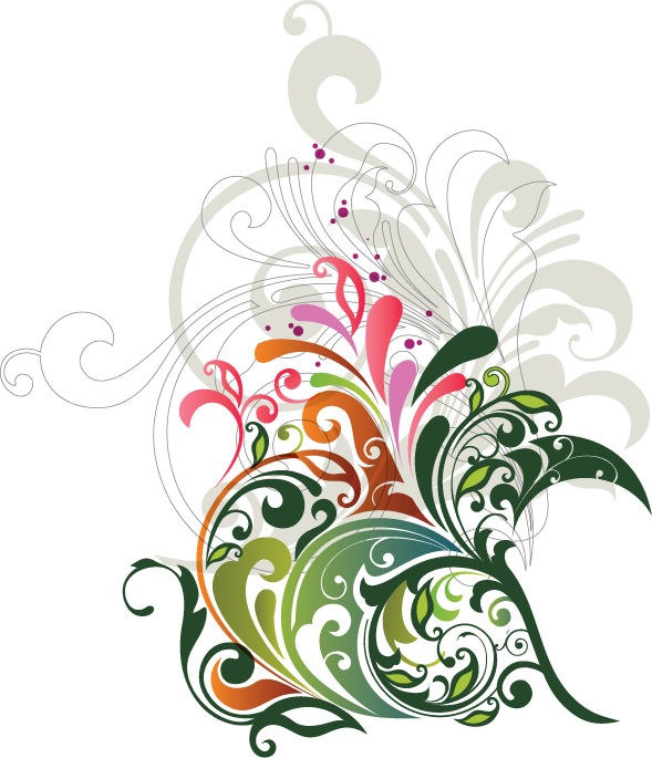 flower designs free on Vector Floral Design Element   Free Vector Graphics   All Free Web