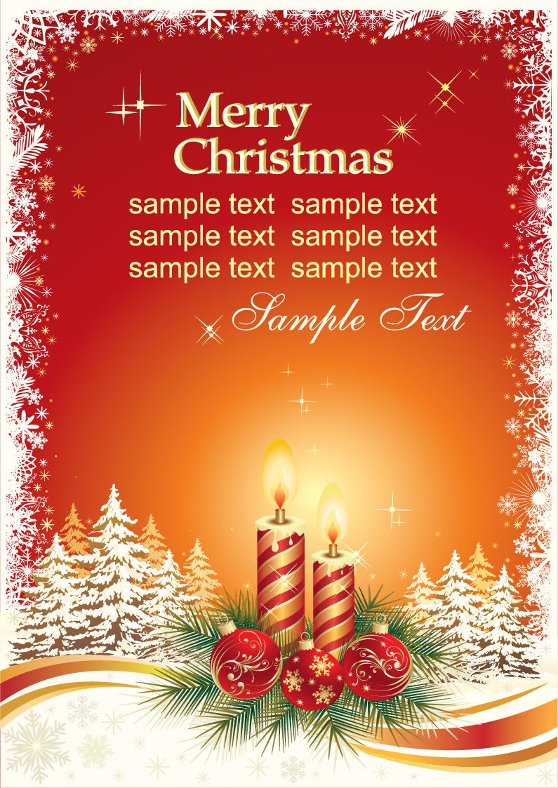 Christmas Card Vector Template Free Vector Graphics All Free Web 