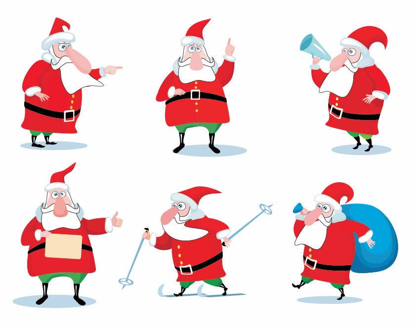 Free Santa Claus Vector Illustration Collection | Free Vector Graphics