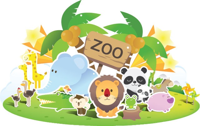 cute zoo animals clipart-#8