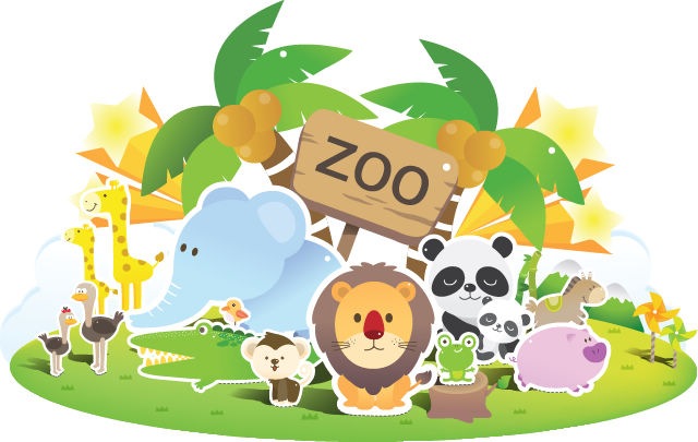 zoo animals clipart vector - photo #1