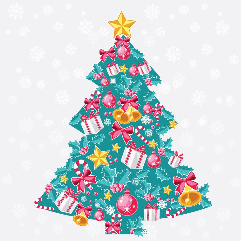 Abstract Christmas Tree Vector Art | Free Vector Graphics | All Free