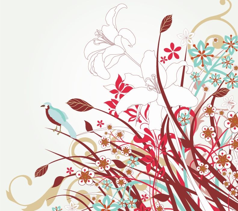 Here is a abstract floral vector artwork includes a eps file Here is a abstract floral vector artwork includes a eps file
