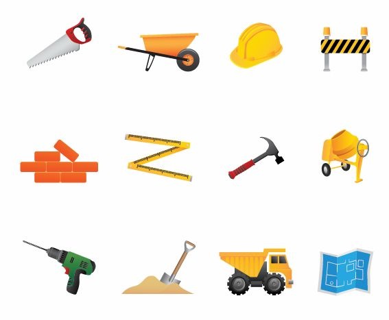 building construction tools. Construction Tools Vector