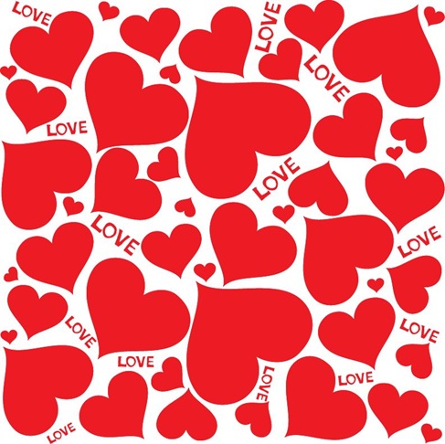 Love Heart Background on Love Hearts Vector Background