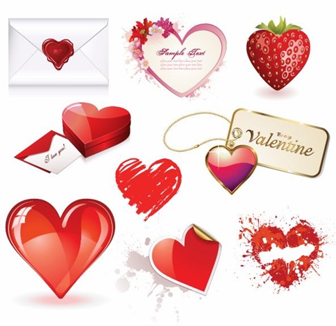 Valentines  Hearts on Valentine   S Day Card Vector Collection   Free Vector Graphics   All