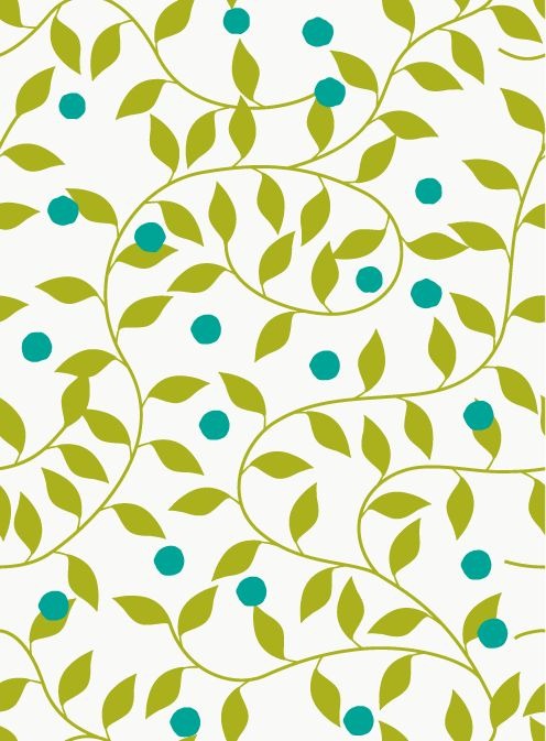 Seamless Green Floral Pattern Vector Background | Free Vector Graphics