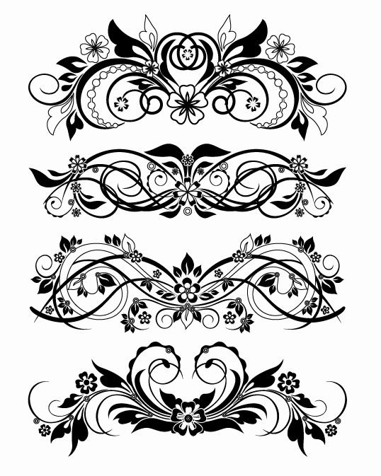 Vector floral ornaments includes a eps file Vector Floral Ornaments
