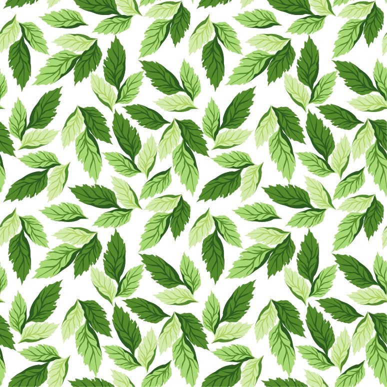 Seamless Leaf Pattern Vector Background | Free Vector Graphics | All