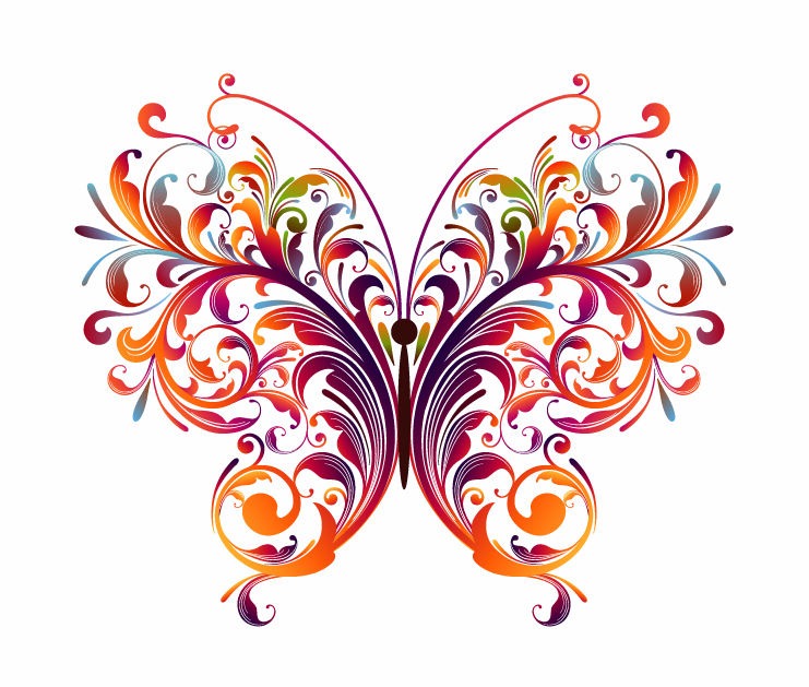 free clipart butterflies and flowers - photo #38